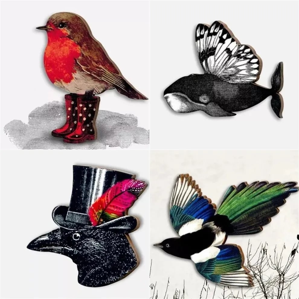 40% OFF🐦Robin Wooden Brooch