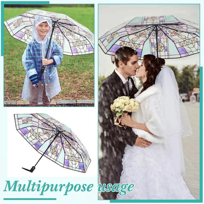 🔥Hot Sale 40% OFF ☔Vintage Stained Automatic Umbrella