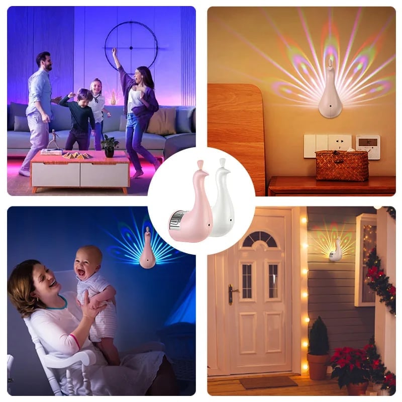 ✨ BIG SALE - 40% OFF🥇Peacock Open Screen Projection Lamp