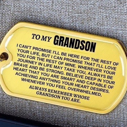 🔥 To My Grandson - Remember Whose Grandson You Are - Unique Keychain