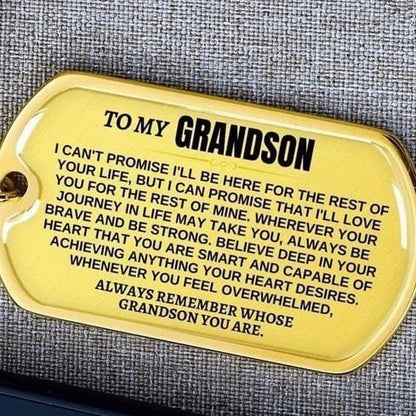 🔥 To My Grandson - Remember Whose Grandson You Are - Unique Keychain