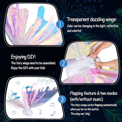 🔥  Electric Butterfly Elf Wings with Glowing Lights