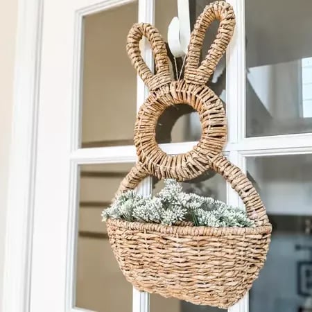 🔥Easter Sale 49% OFF - Bunny Basket Hanging Wall Pocket Spring Decor