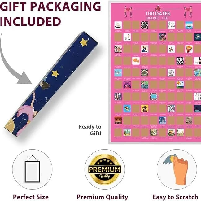 Hot Sale 40% Off🔥Couple 100 Days Scratch Poster