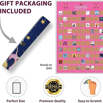 Hot Sale 40% Off🔥Couple 100 Days Scratch Poster