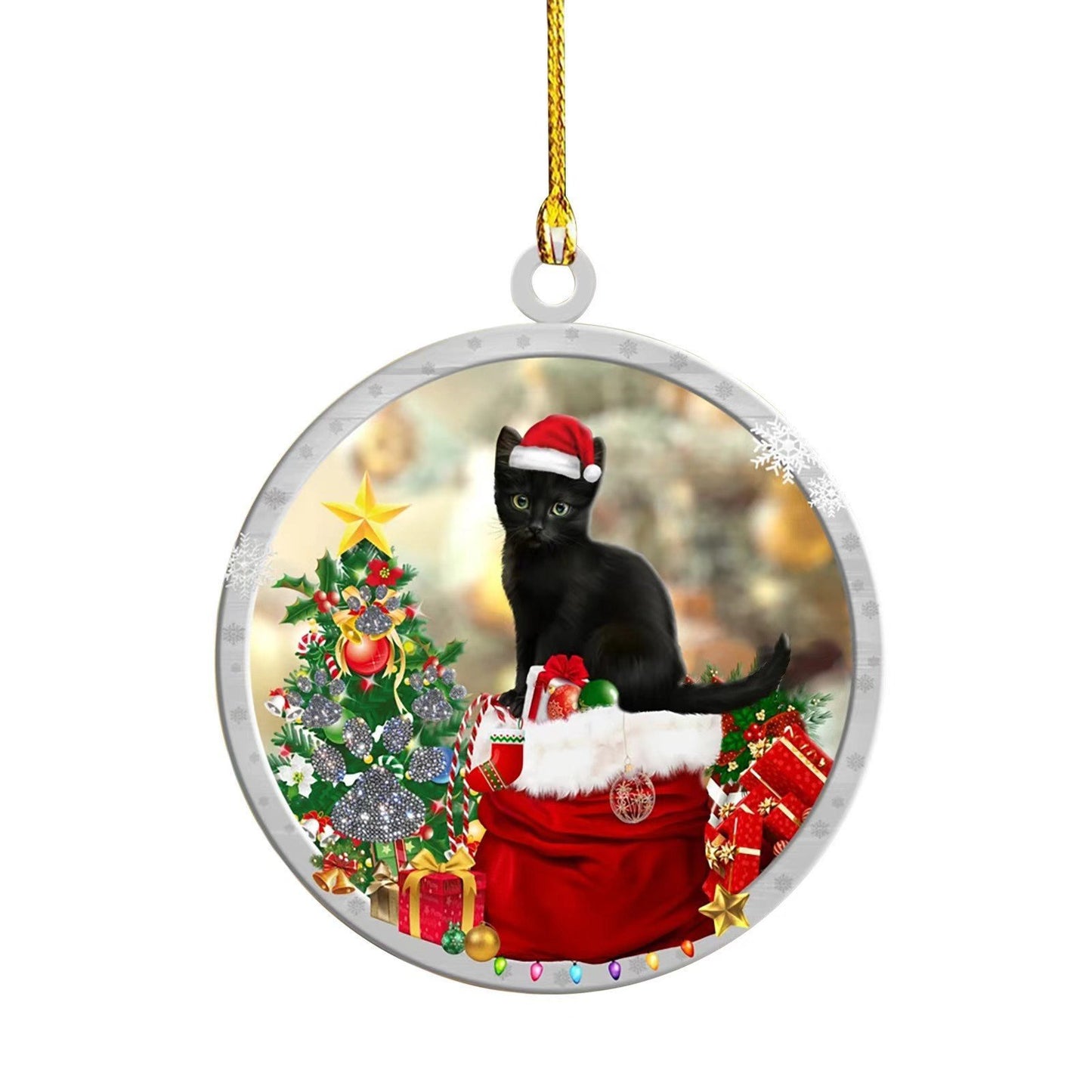 🎅Christmas sale 45% off🐈Christmas Black Cat Ornament🎄