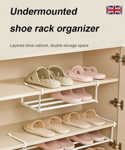 Multi-functional tiered partition shoe rack