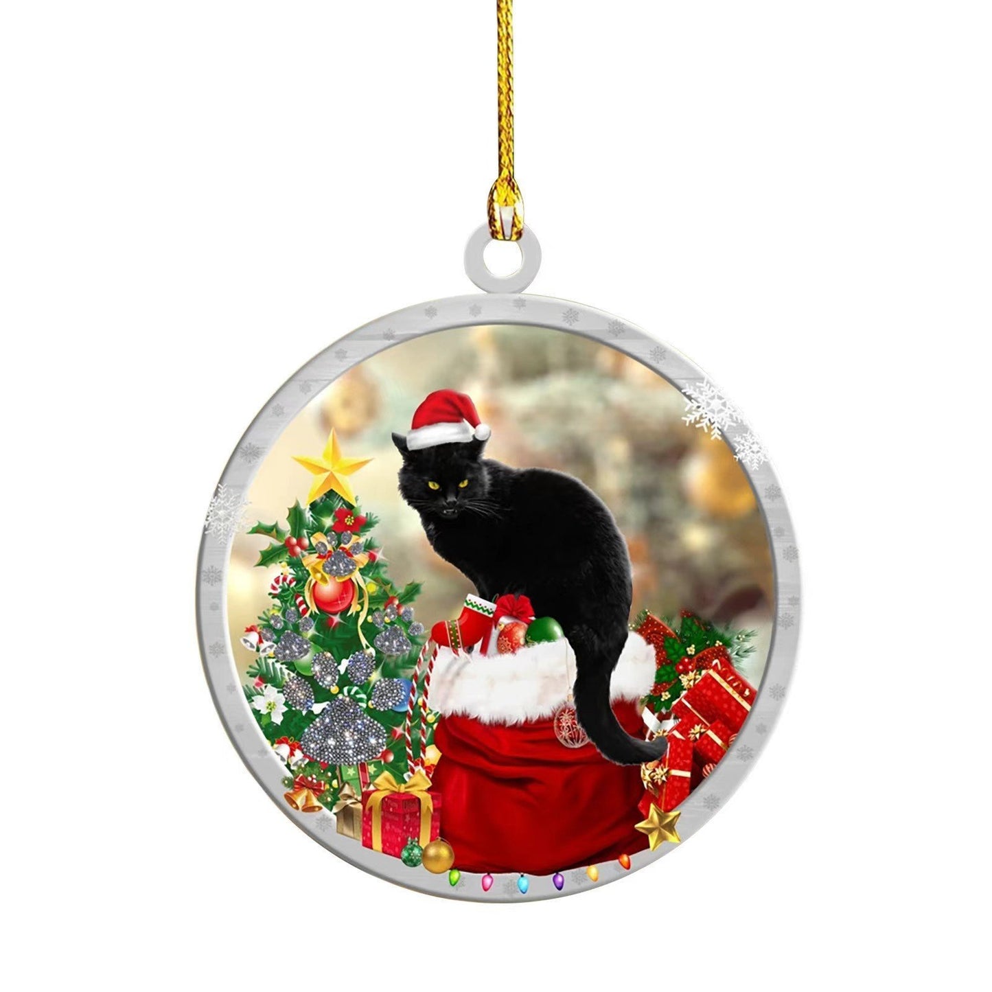 🎅Christmas sale 45% off🐈Christmas Black Cat Ornament🎄