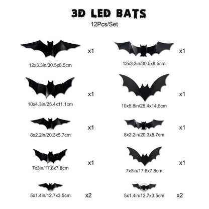 🦇3D Bat Design LED Decoration
