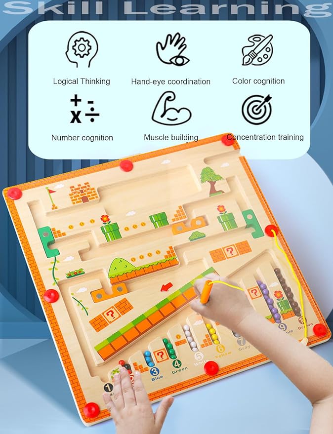 Magnetic Color and Number Maze