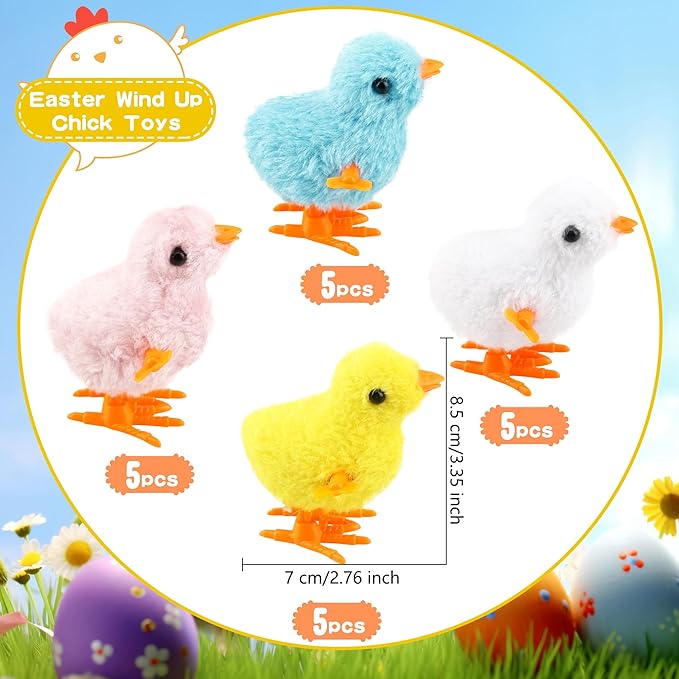 Cute Wind Up Chick Plush Animals Toy