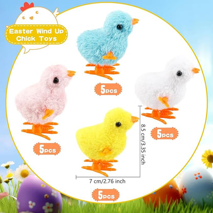 Cute Wind Up Chick Plush Animals Toy