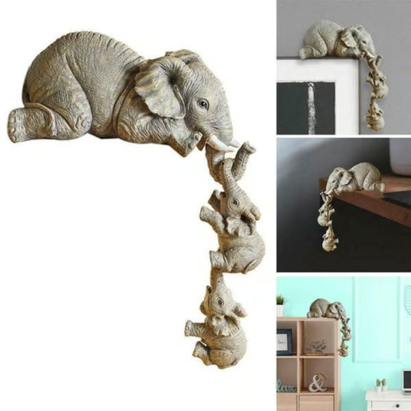 Three-piece Elephant Hanging Statue