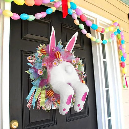 Bunny Wreath Happy Easter Rabbit Decoration