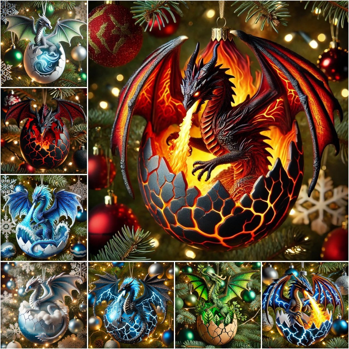 40% OFF🔥Elemental Dragon Christmas Ornament