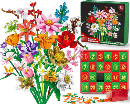 🌻2024 Advent Calendar 24 Days Sunflower Bouquet Building Blocks🌲