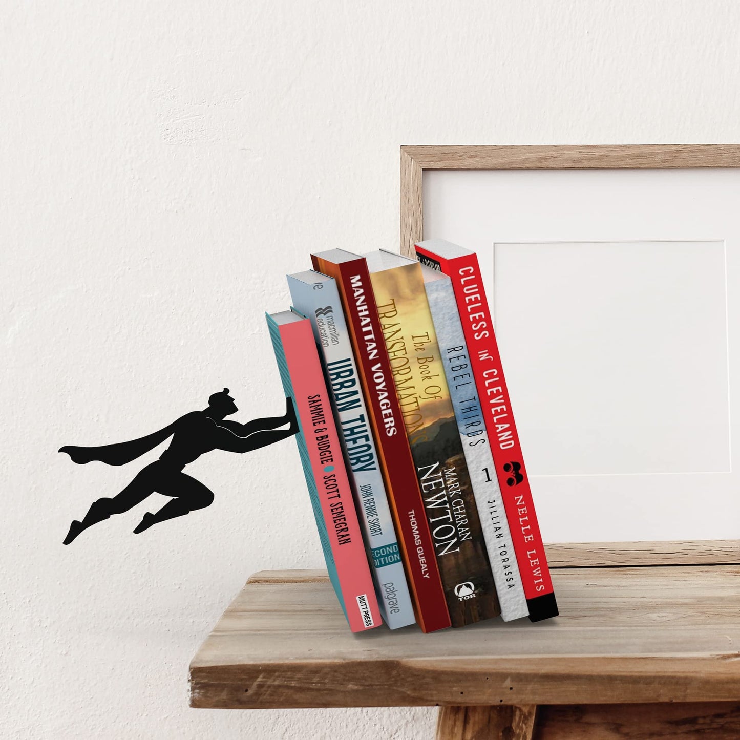 Flying Man Invisible Bookshelf
