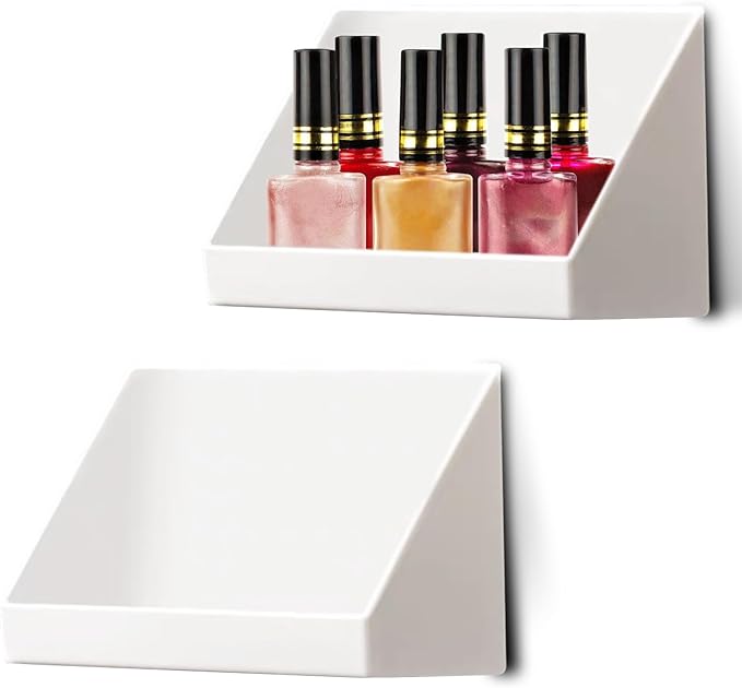 Adhesive Wall Mounted Storage Organizer, Non-Drilling Hanging Storage Tray