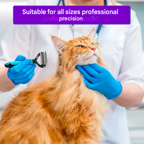 Double-Sided Hair Removal Comb for Pets - SmoothGroom Bowlift