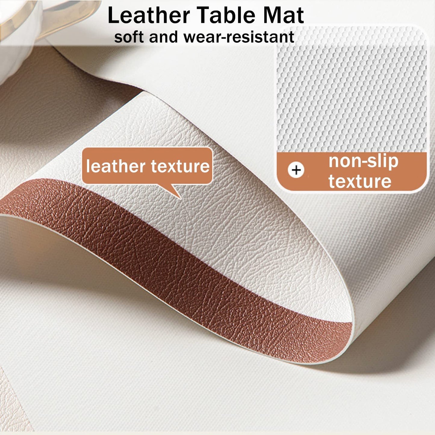 Premium Minimalist Waterproof Leather Table Mat