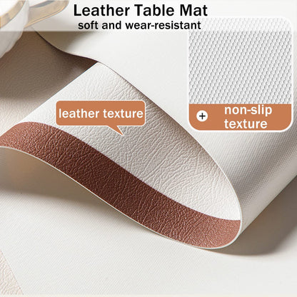Premium Minimalist Waterproof Leather Table Mat
