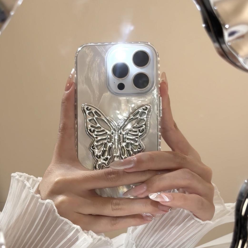 🦋Butterfly phone case with stand for iPhone