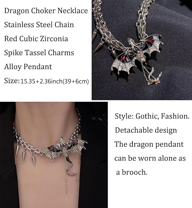 Imprisoned Flying Dragon Necklace