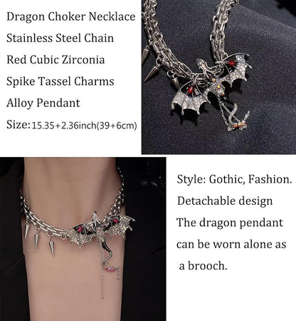 Imprisoned Flying Dragon Necklace