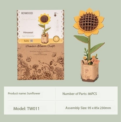 Wooden Flower Building Toy Botanical Collection