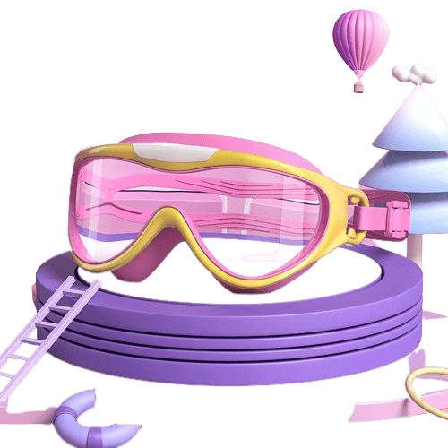 🔥HD children's large frame waterproof and anti-fog swimming goggles