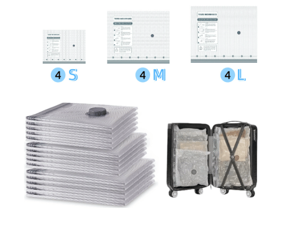 🔥 X7 Cordless Travel Vacuum Bag Set