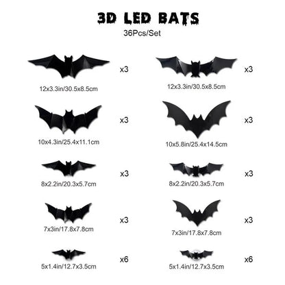 🦇3D Bat Design LED Decoration