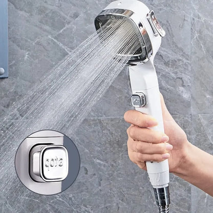 🚿4-mode Handheld Pressurized Shower Head with Pause Switch