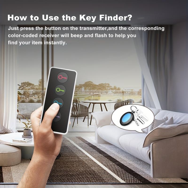 🔊Wireless Key Tracker Locator with LED Light