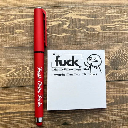 💝 Fresh Outta Fucks Pad and Pen