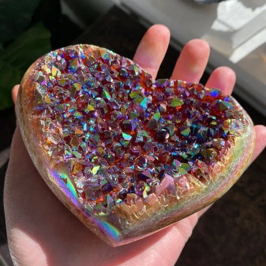💖Last Day 43% OFF💖Angel Heart Rainbow Crystal Cluster