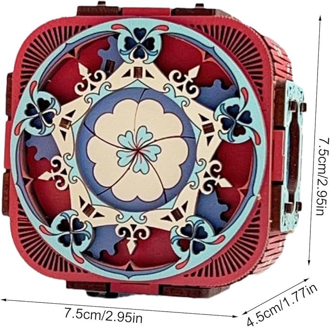 Enchanting 3D Wooden Music Box Puzzle - A Gift of Melody and Mindfulness