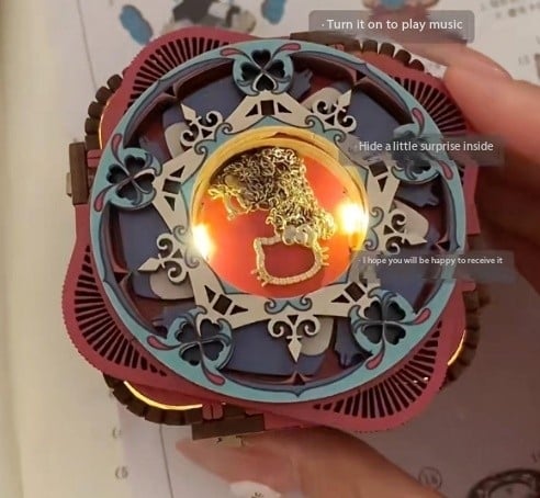 Enchanting 3D Wooden Music Box Puzzle - A Gift of Melody and Mindfulness