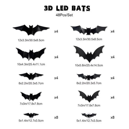 🦇3D Bat Design LED Decoration