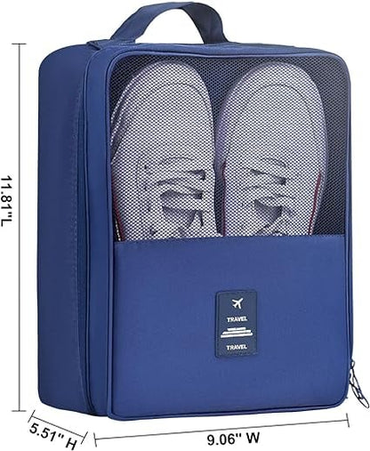 Travel Shoe Bag Holds 3 Pair of Shoes