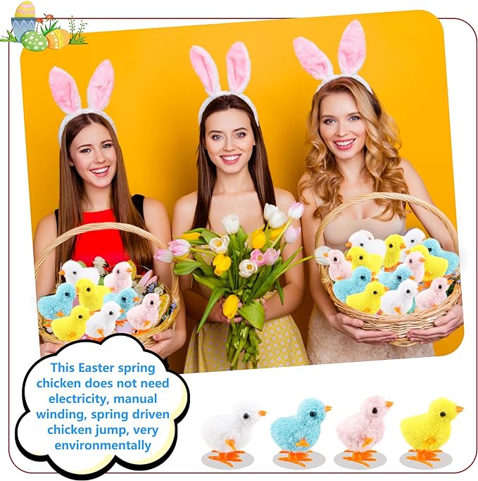 Cute Wind Up Chick Plush Animals Toy