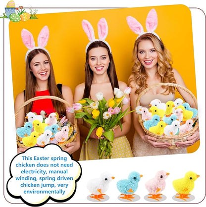 Cute Wind Up Chick Plush Animals Toy