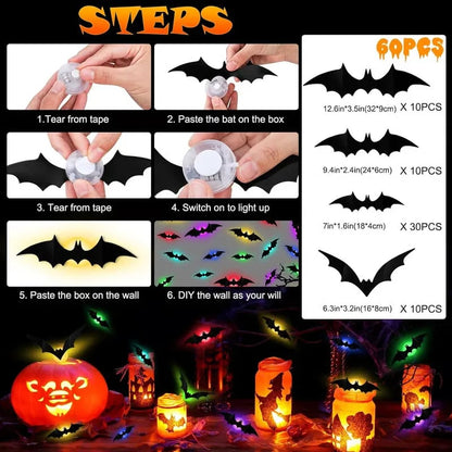 🦇3D Bat Design LED Decoration