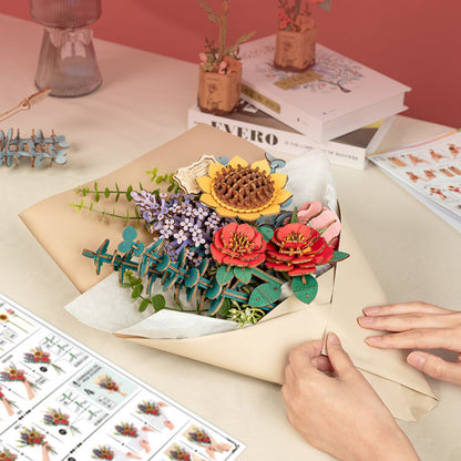 Wooden Flower Building Toy Botanical Collection