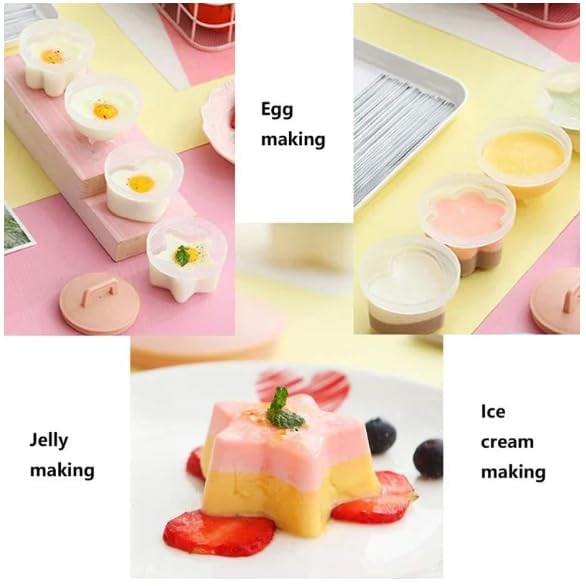 Breakfast Boiled Egg Mold - Set of 4 with Brush